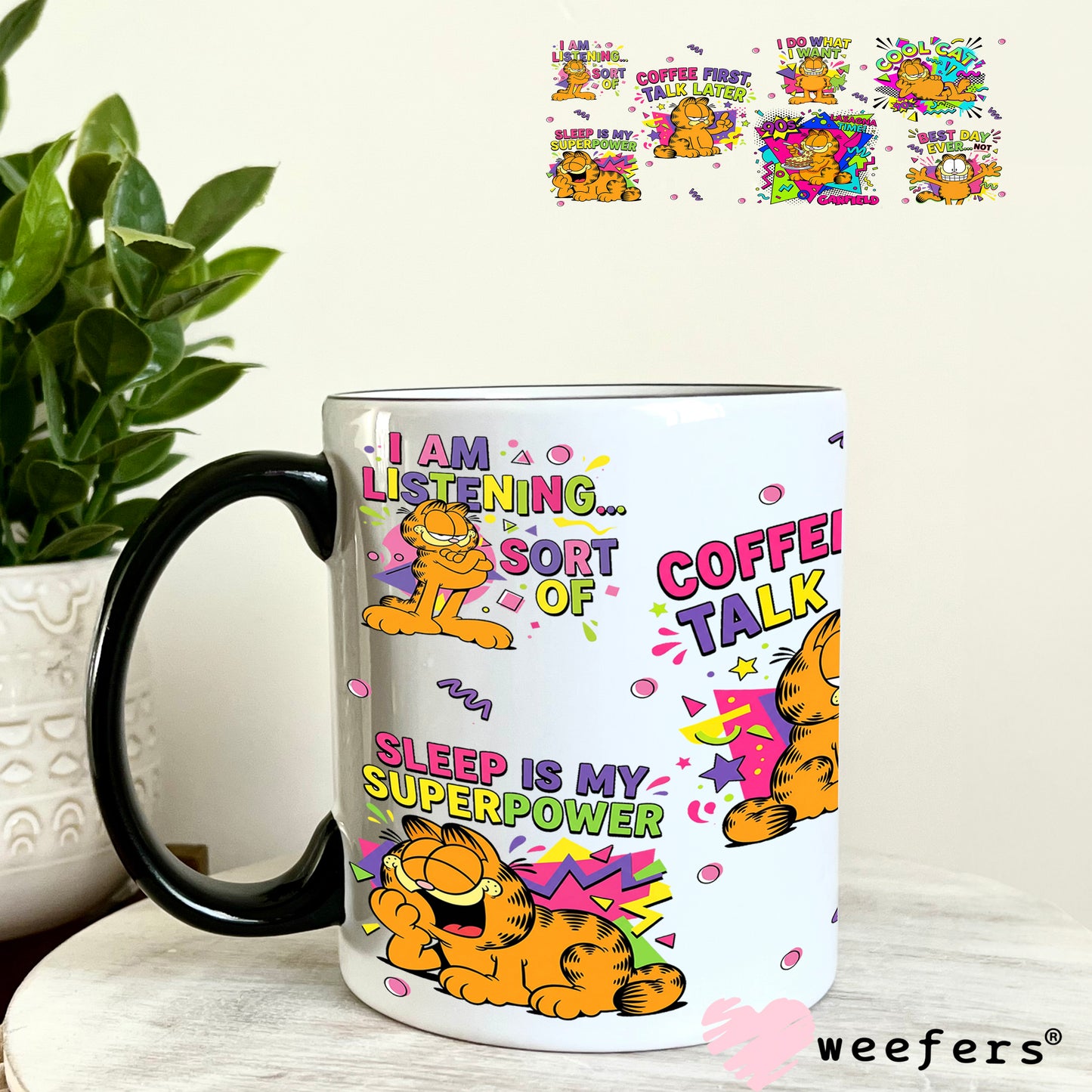 UV DTF Cup Wrap – Grumpy Cat Quotes 11oz Coffee Mug Weefers