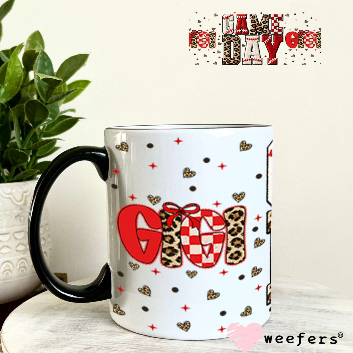 UV DTF Cup Wrap – Game Day Gigi Baseball - Weefers Exclusive 11oz Coffee Mug Cup Wrap Weefers