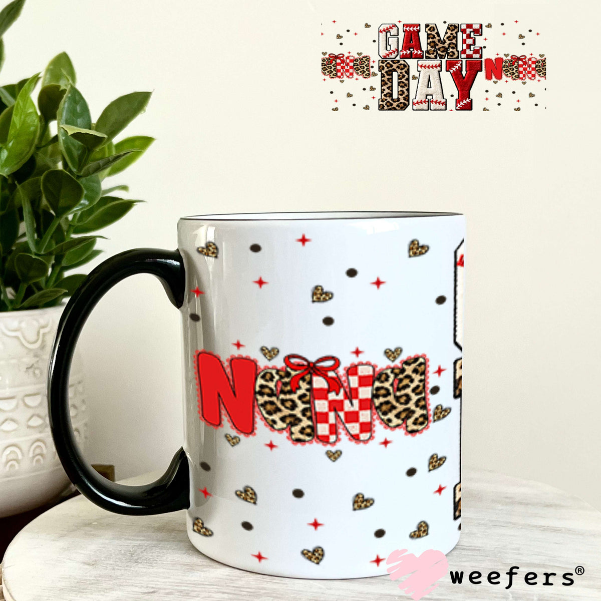 UV DTF Cup Wrap – Game Day Nana Baseball - Weefers Exclusive 11oz Coffee Mug Cup Wrap Weefers