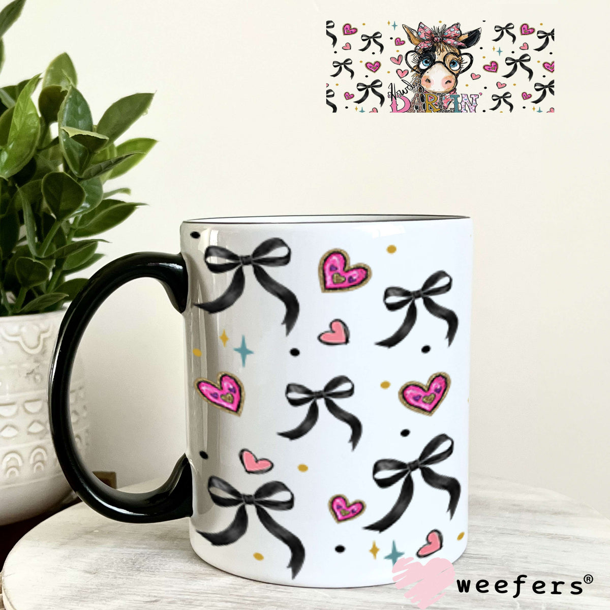 UV DTF Cup Wrap – Howdy Darlin Donkey - Weefers Exclusive 11oz Coffee Mug Cup Wrap Weefers