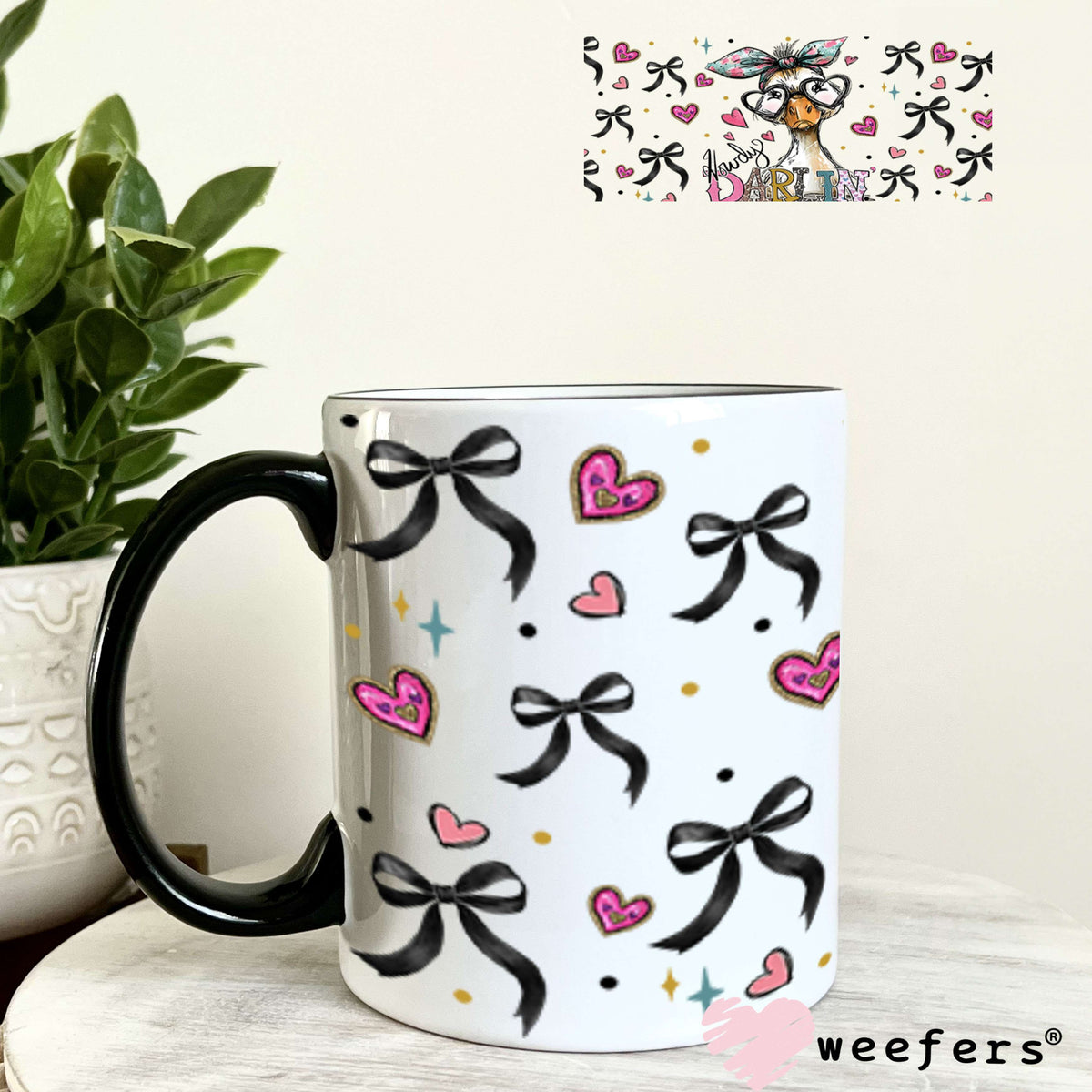 UV DTF Cup Wrap – Howdy Darlin Duck - Weefers Exclusive 11oz Coffee Mug Cup Wrap Weefers