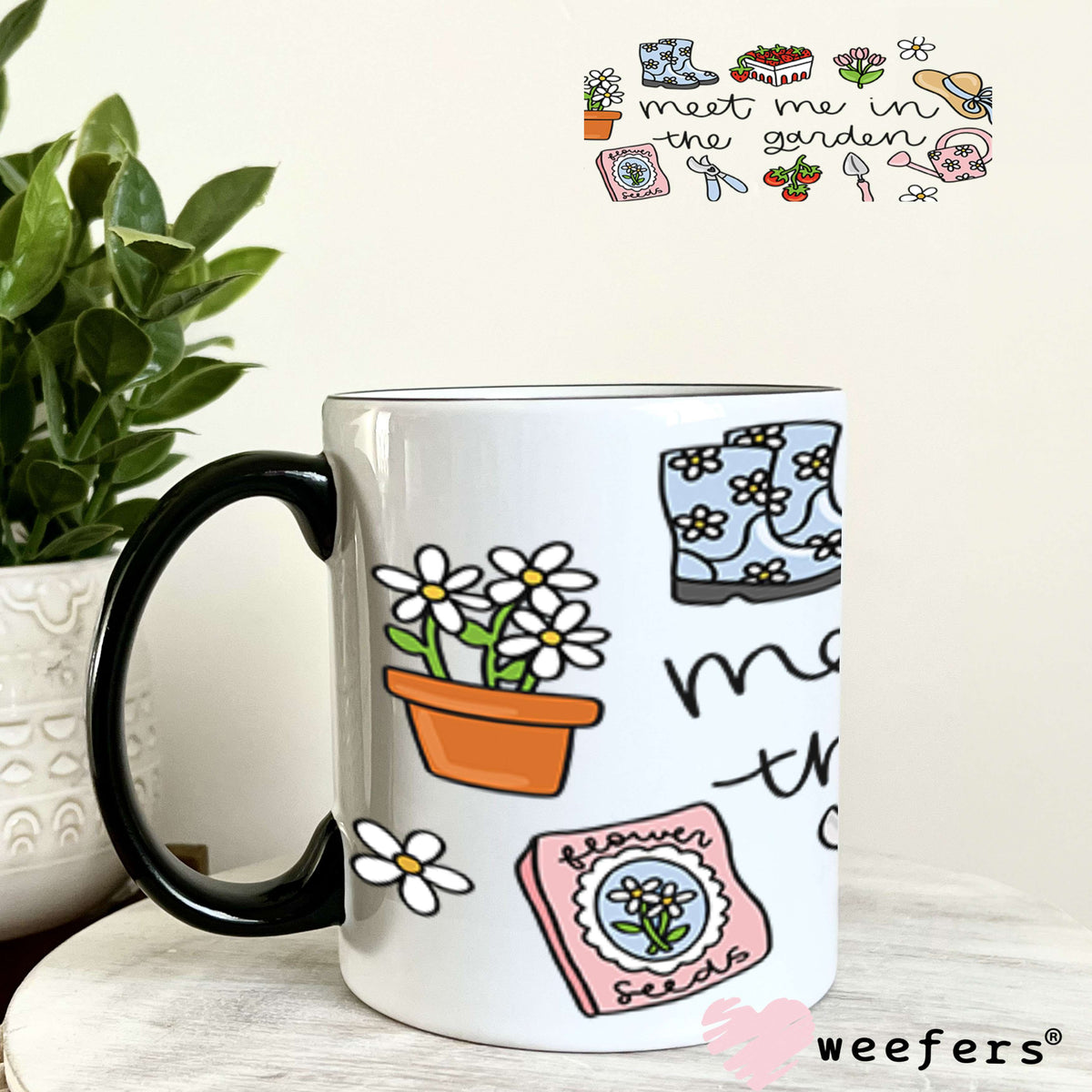 UV DTF Cup Wrap – Meet Me in The Garden 11oz Coffee Mug Weefers