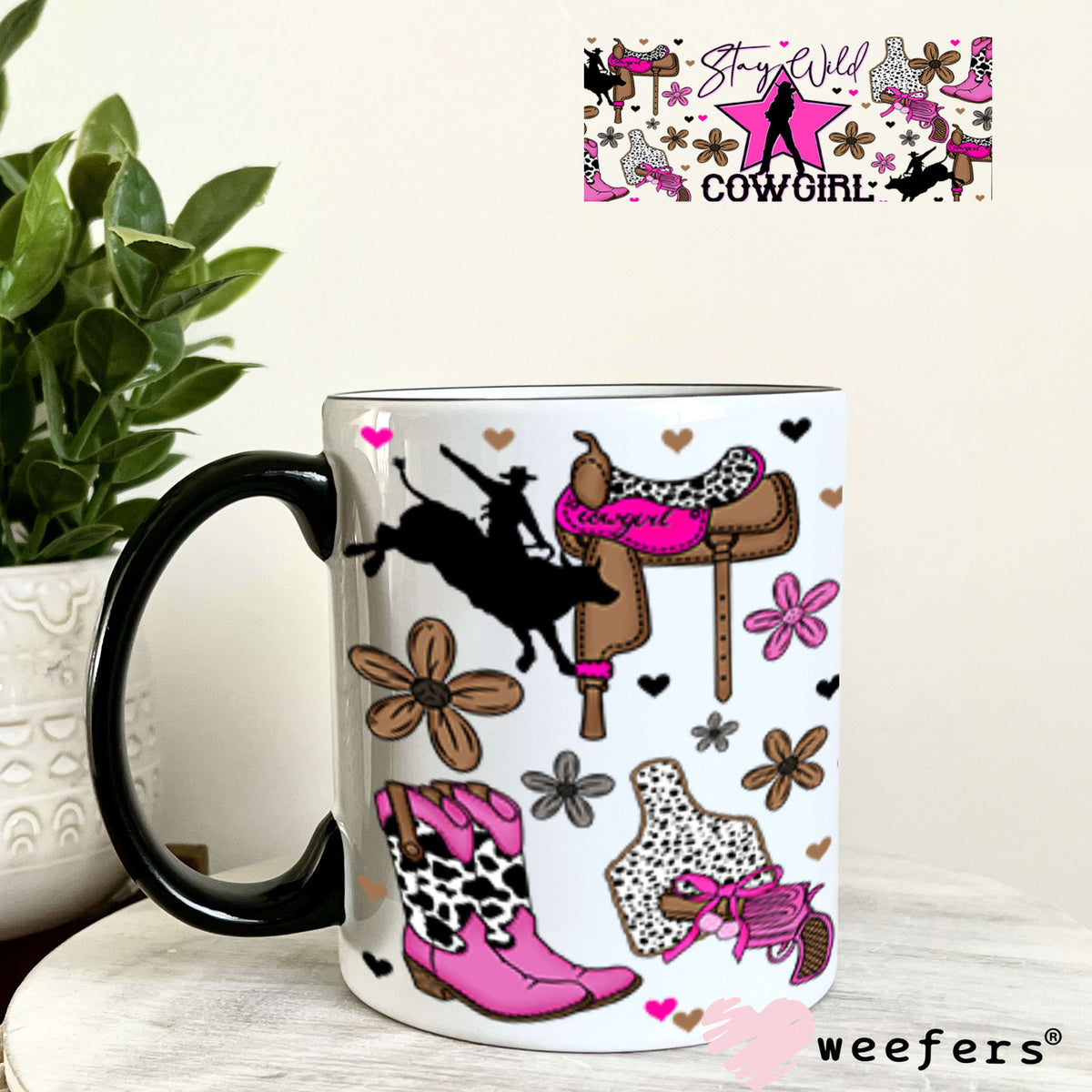 UV DTF Cup Wrap – Stay Well Cowgirls 11oz Coffee Mug Weefers
