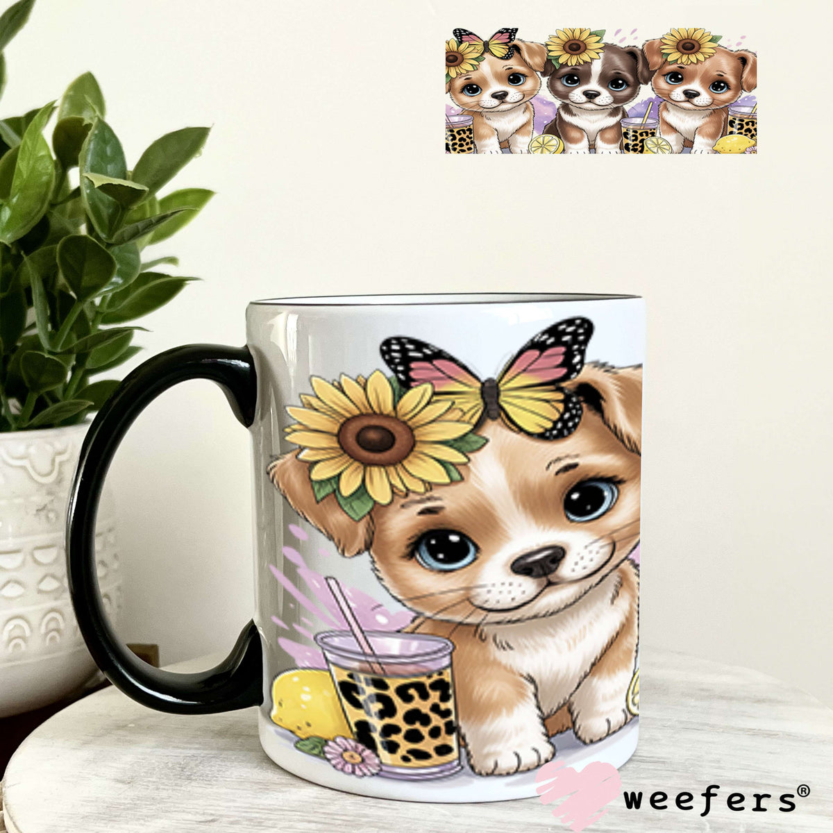 UV DTF Cup Wrap – Puppy Dog Friends 11oz Coffee Mug Weefers