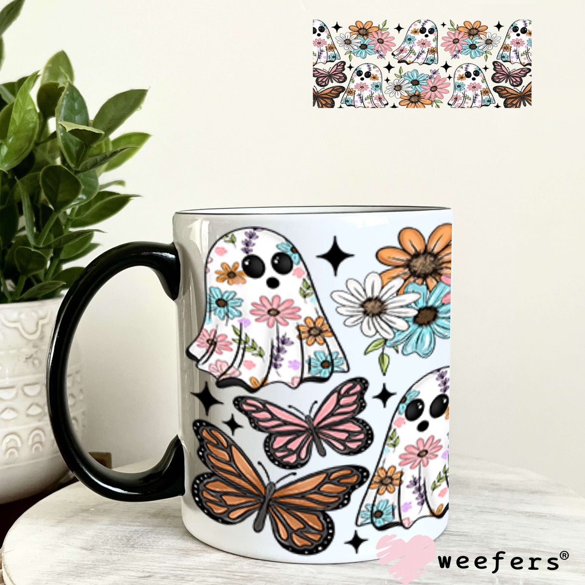 UV DTF Cup Wrap – Spring Ghosts 11oz Coffee Mug Weefers