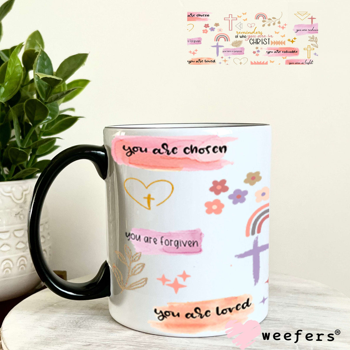 UV DTF Cup Wraps - Christian Daily Reminders 11oz Coffee Mug Weefers