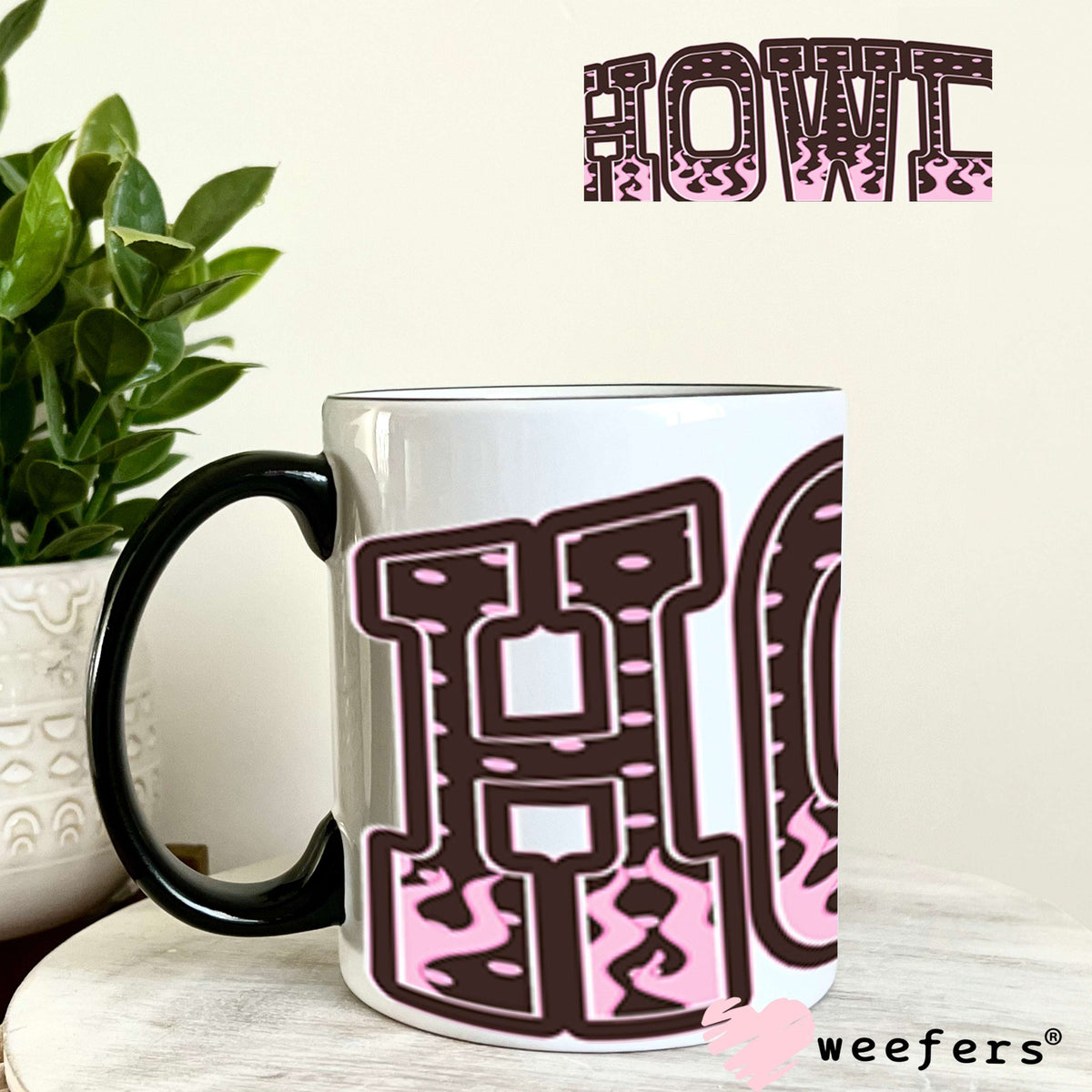 UV DTF Cup Wraps - Howdy Pink 11oz Coffee Mug Weefers