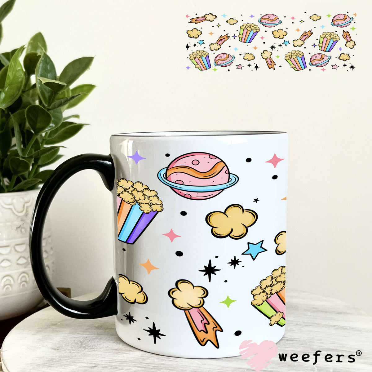 Popcorn Universe Bonanza UV DTF Cup Wrap 11oz Coffee Mug Weefers