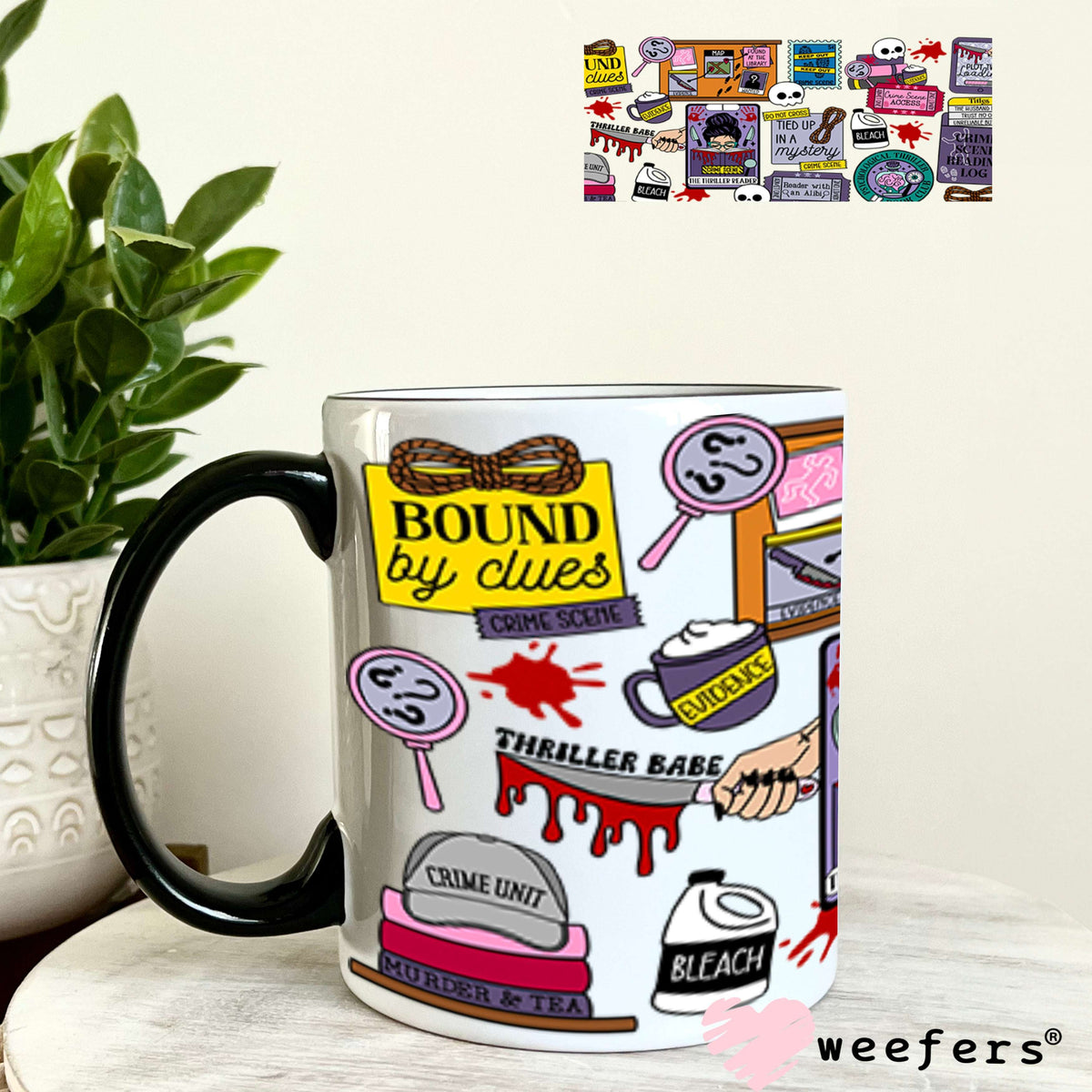 UV DTF Cup Wraps - True Crime Lover 11oz Coffee Mug Weefers