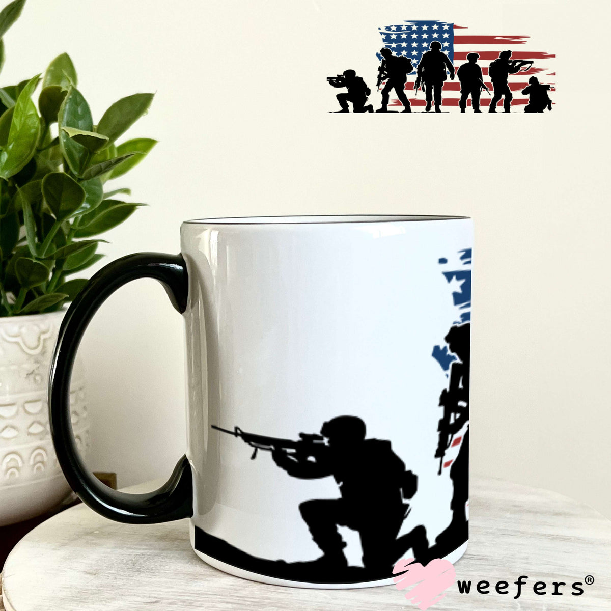 UV DTF Cup Wraps - Soldiers USA 11oz Coffee Mug Weefers