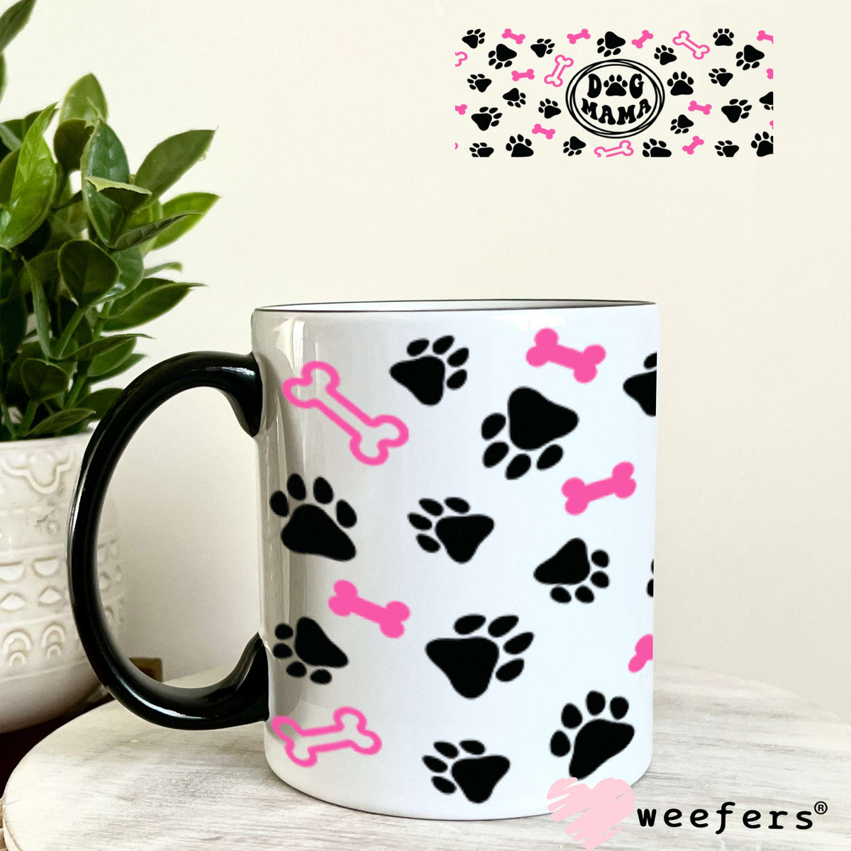 UV DTF Cup Wraps - Dog Mama 11oz Coffee Mug Weefers