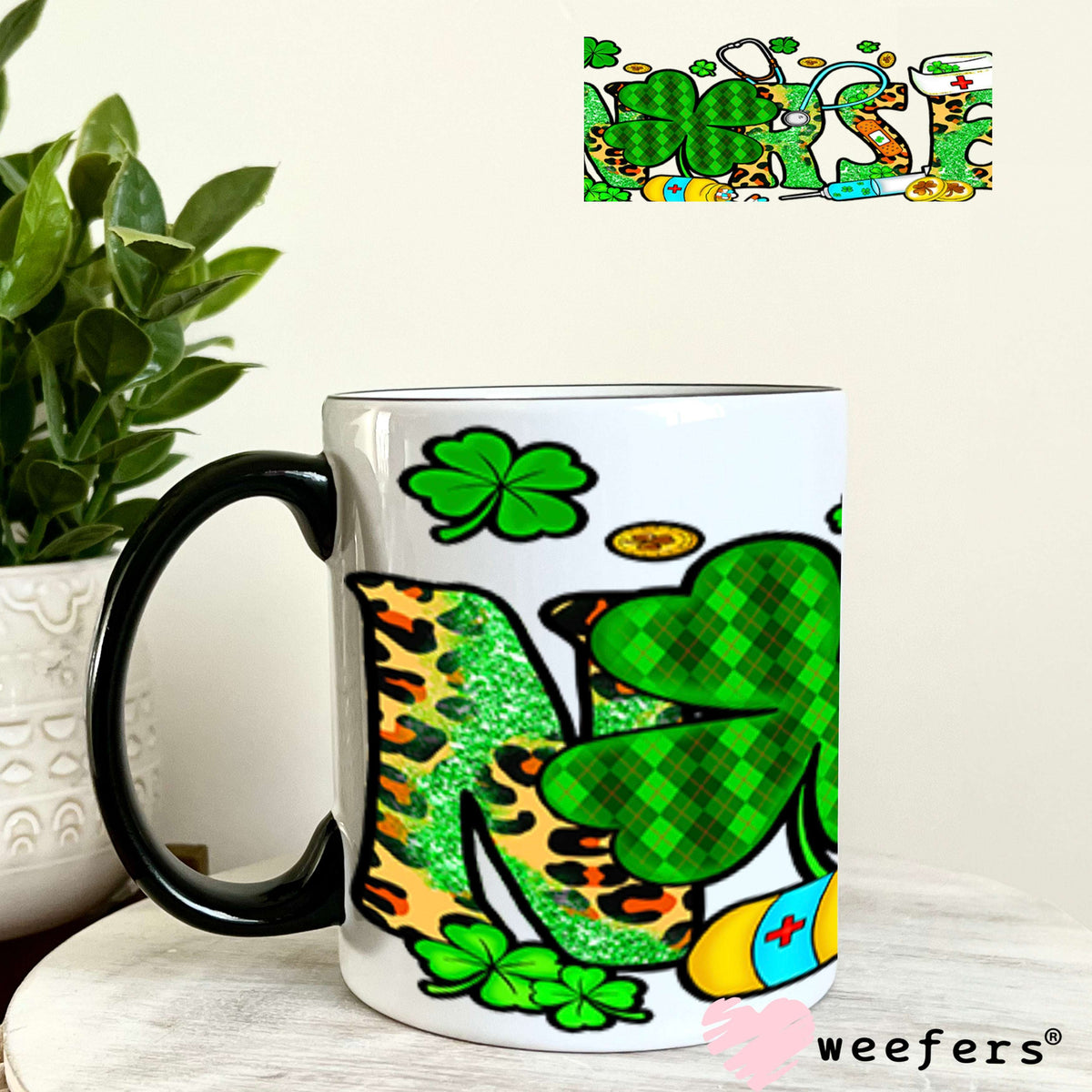 UV DTF Cup Wraps - Lucky Nurse 11oz Coffee Mug Weefers