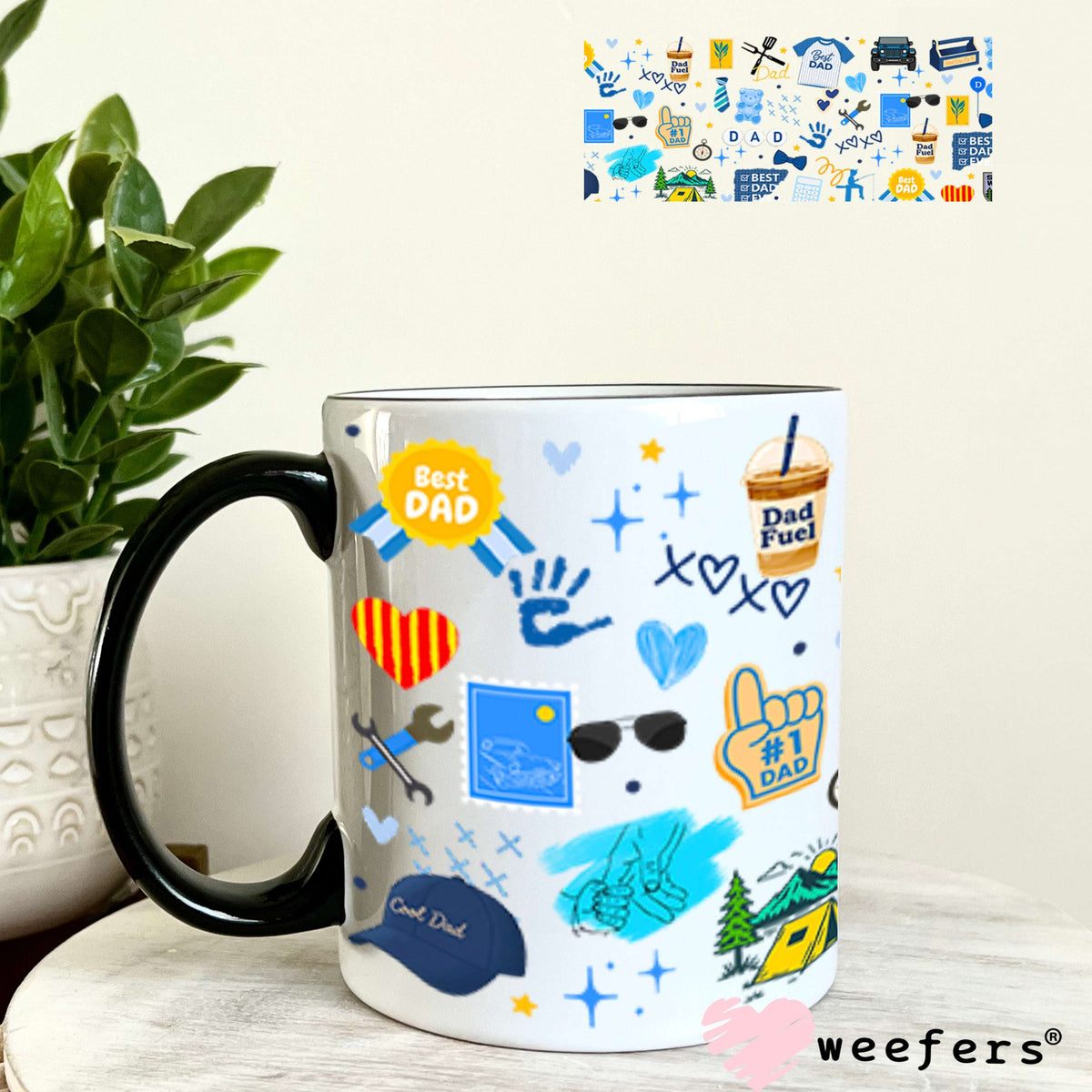 UV DTF Cup Wraps - Dad Favorite Things 11oz Coffee Mug Weefers