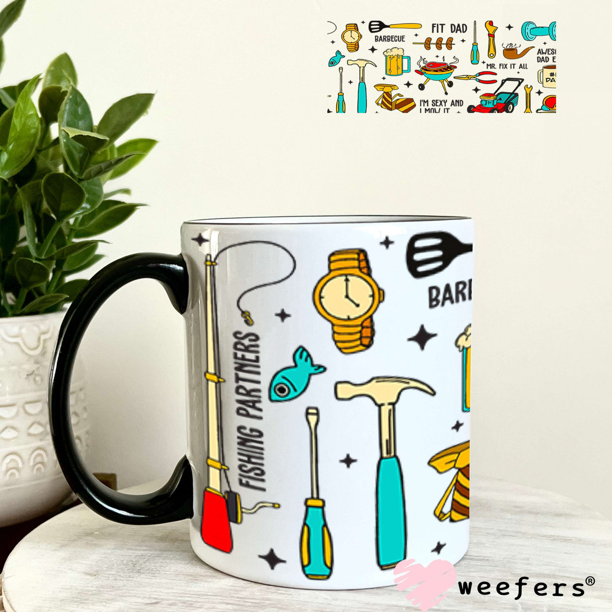 UV DTF Cup Wraps - Dad Favorite Things 11oz Coffee Mug Weefers