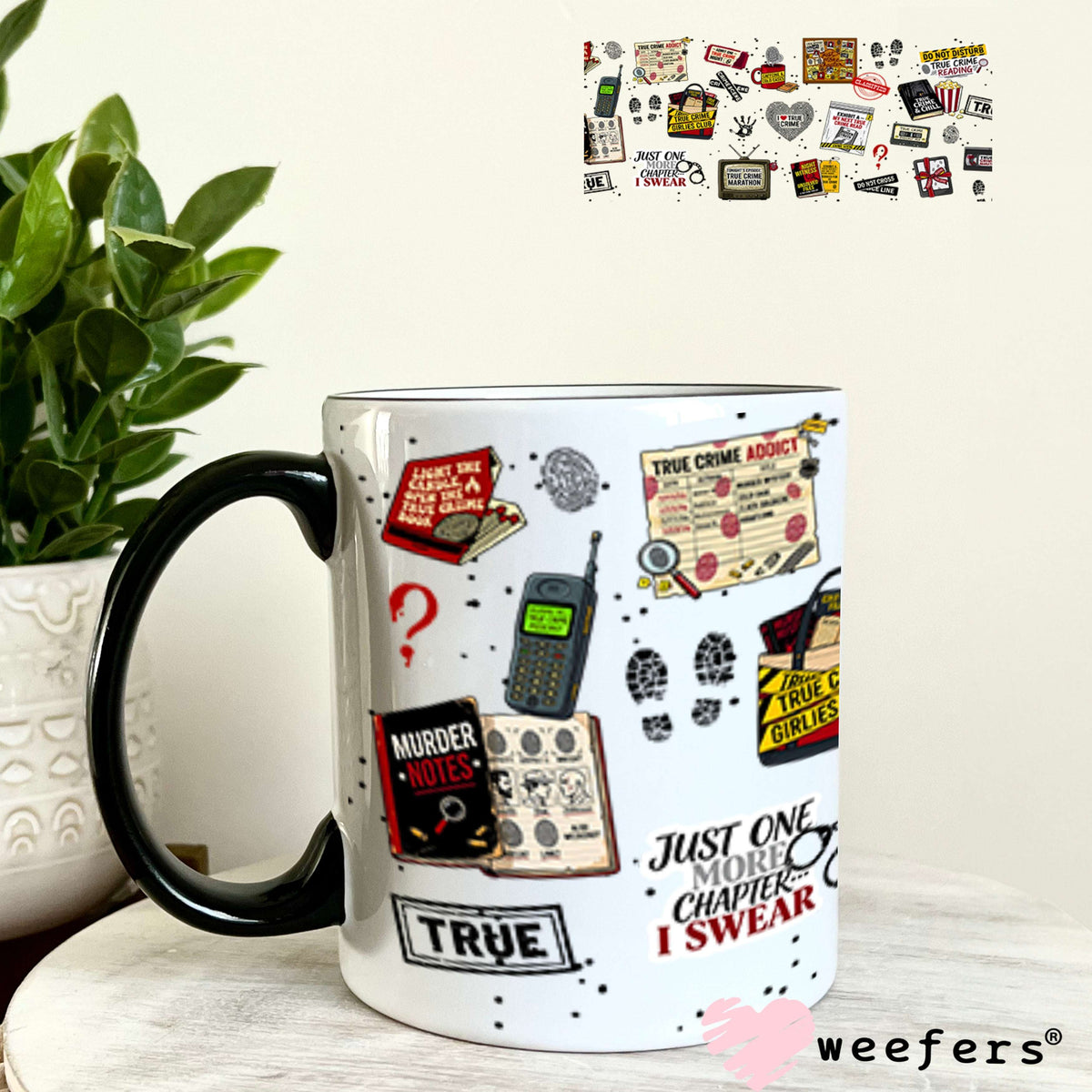 UV DTF Cup Wraps - True Crime 11oz Coffee Mug Weefers