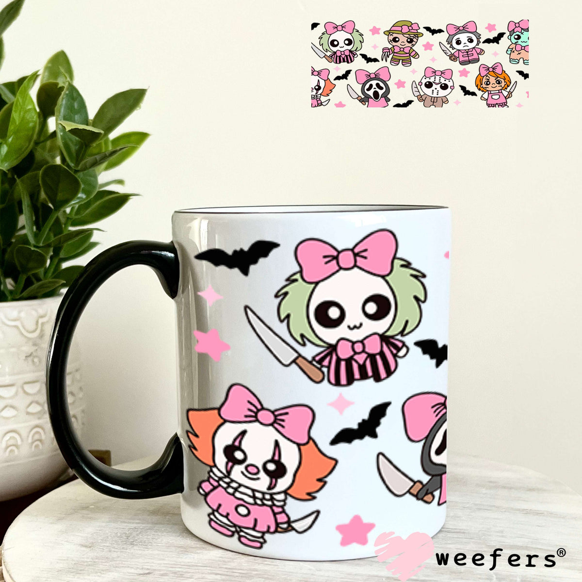 UV DTF Cup Wraps - Halloween baby villians 11oz Coffee Mug Weefers
