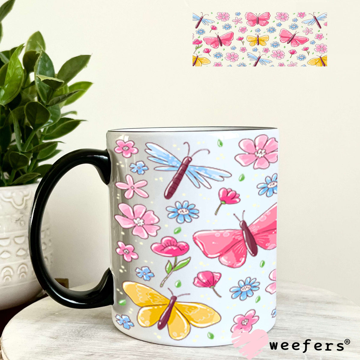 UV DTF Cup Wraps - Butterflies and Dragon Flies 11oz Coffee Mug Weefers