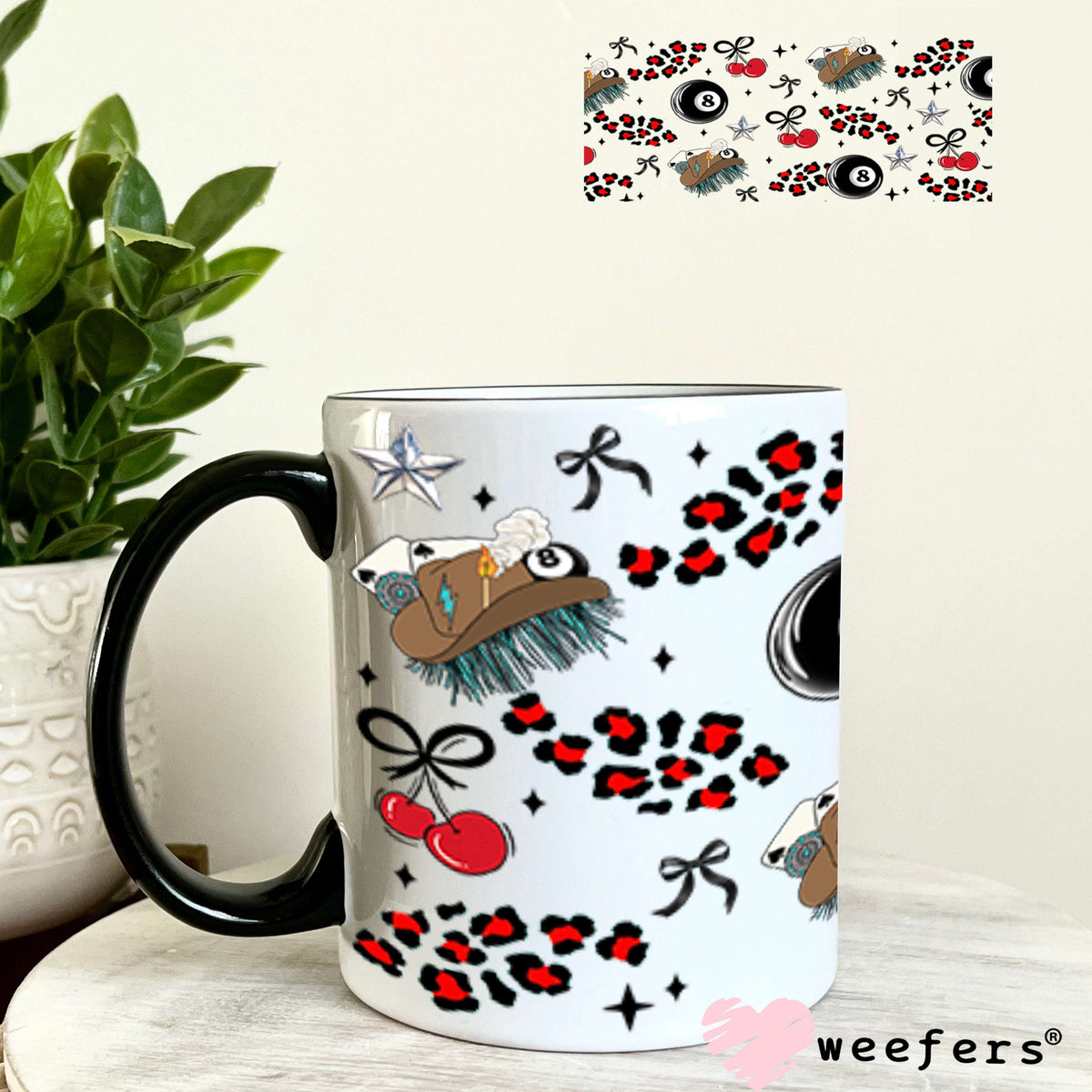 UV DTF Cup Wraps - Western Leopard Mama Elements - Weefers® Exclusive 11oz Coffee Mug Weefers