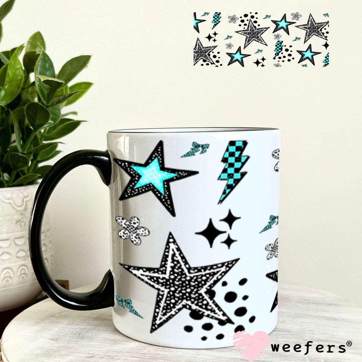UV DTF Cup Wraps - Just a Mom Trying not to raise aholes Elements - Weefers® Exclusive 11oz Coffee Mug Weefers