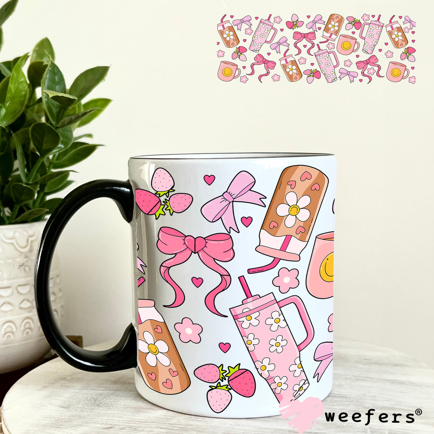 Girly Girl Favorite Things UV DTF Cup Wrap 11oz Coffee Mug Weefers