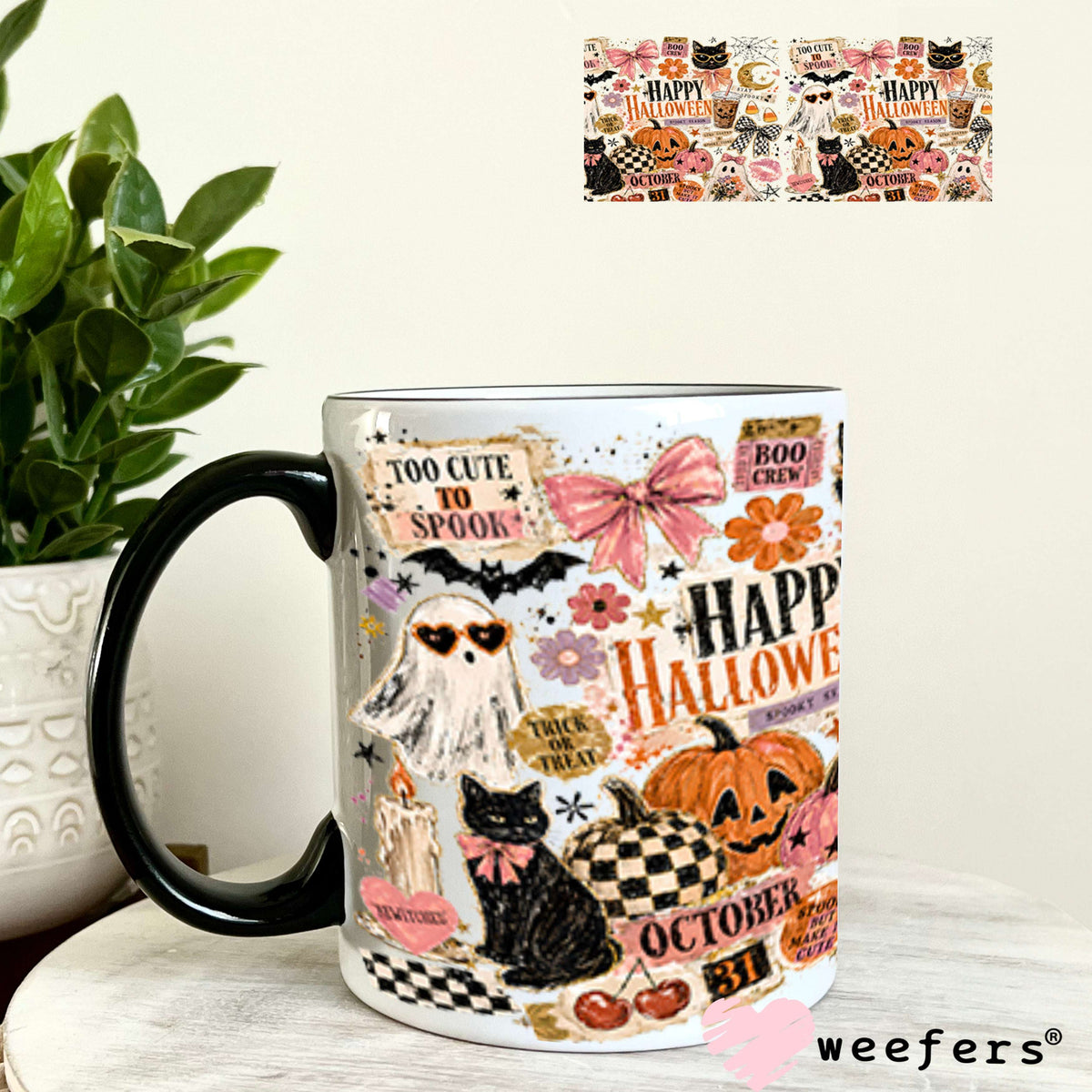 UV DTF Cup Wraps - Happy Halloween 11oz Coffee Mug Weefers