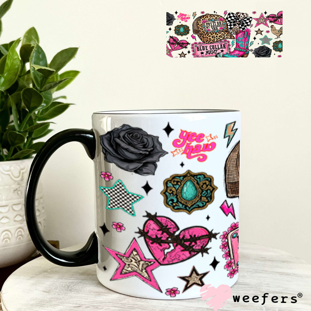 UV DTF Cup Wraps - Put it on My Husbands Tab - Weefers® Exclusive 11oz Coffee Mug Weefers