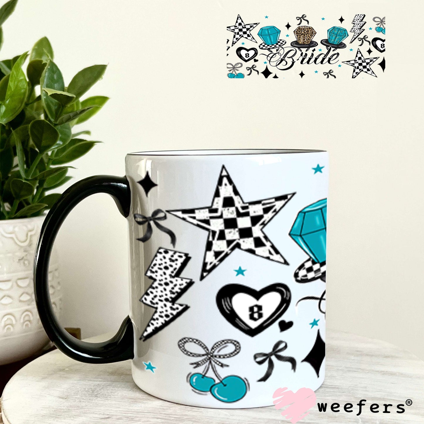 UV DTF Cup Wraps - Bride Ring Pops - Weefers® Exclusive 11oz Coffee Mug Weefers