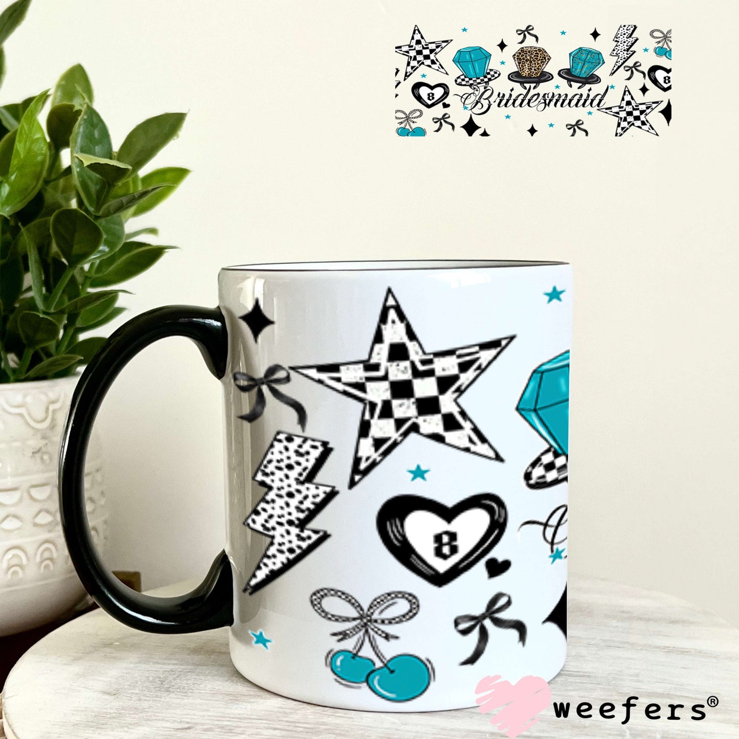 UV DTF Cup Wraps - Bridesmaid Ring Pops - Weefers® Exclusive 11oz Coffee Mug Weefers
