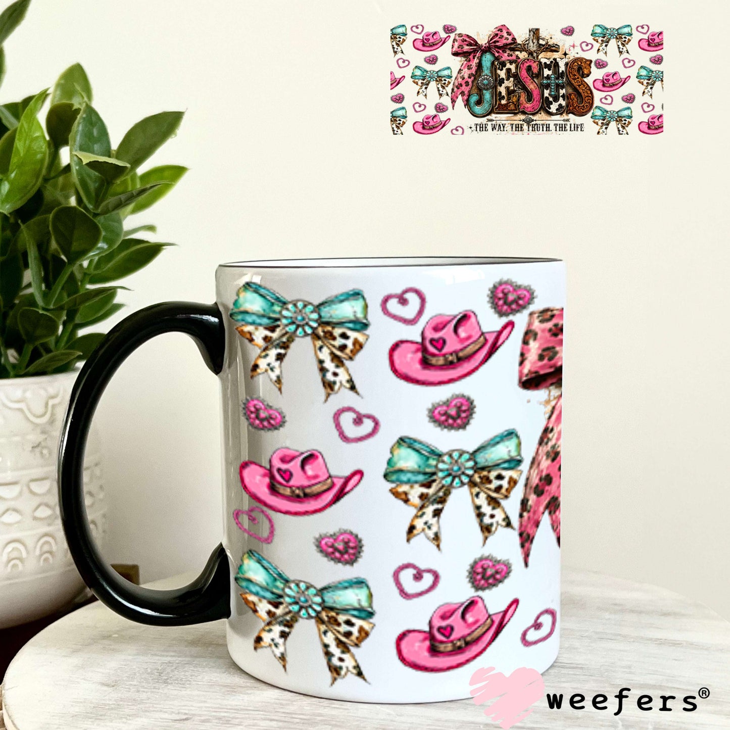 UV DTF Cup Wraps - Jesus The Way The Truth The Life - Weefers® Exclusive 11oz Coffee Mug Weefers