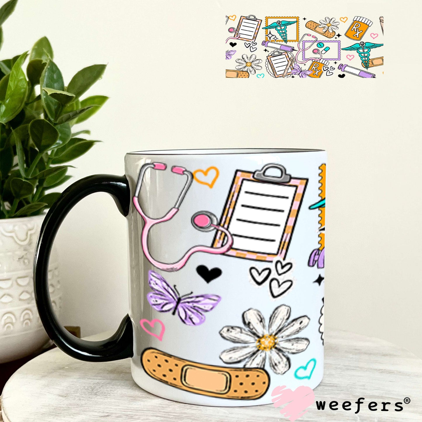 UV DTF Cup Wraps - Nurse Job Tools 11oz Coffee Mug Weefers