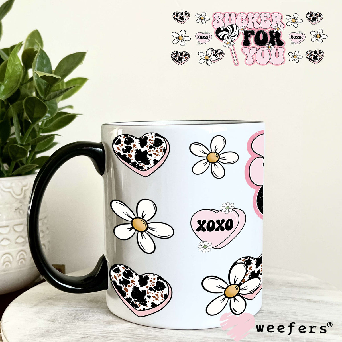 Sucker For You UV DTF Cup Wrap 11oz Coffee Mug Weefers