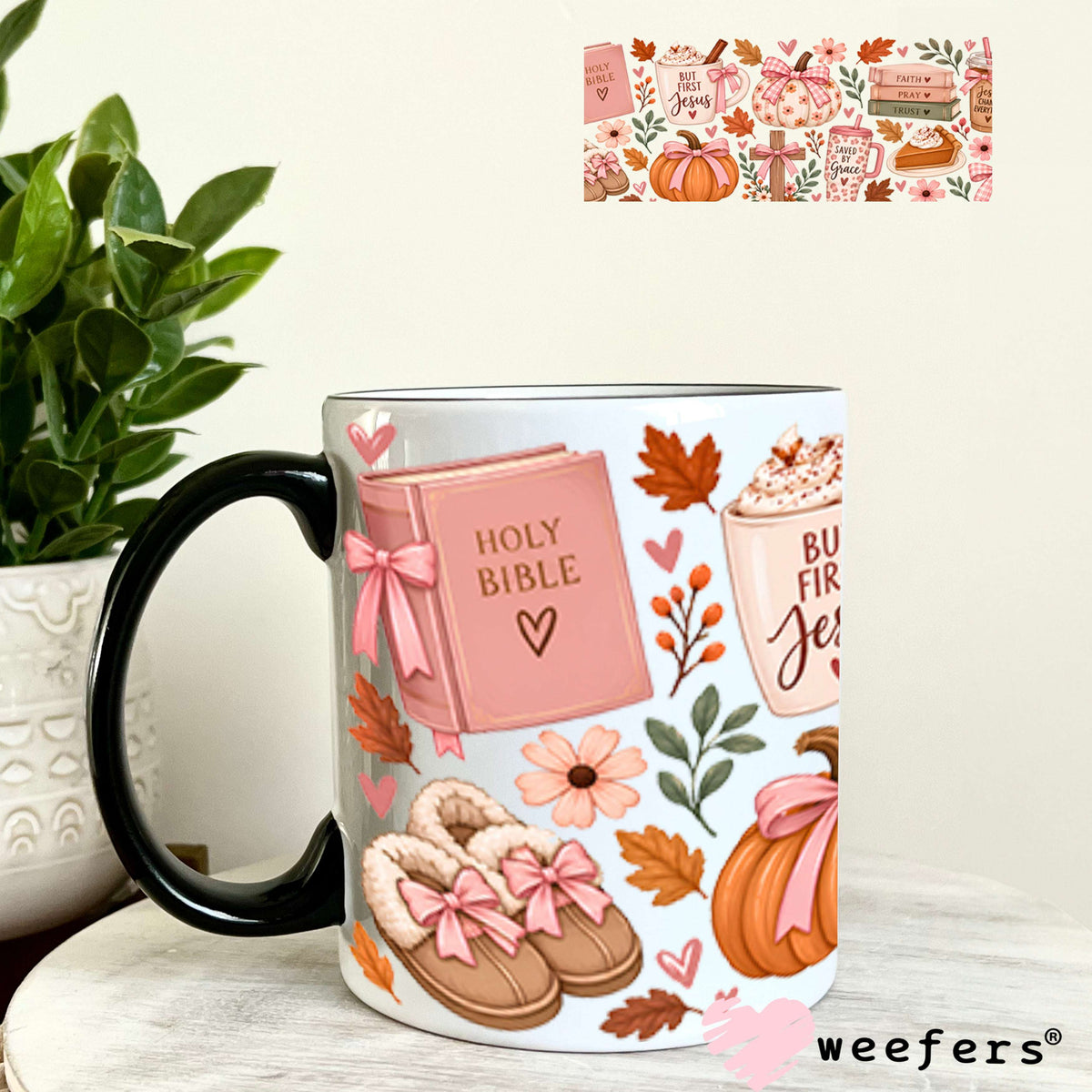 UV DTF Cup Wraps - Saved by Grace Daily Devotionals 11oz Coffee Mug Weefers