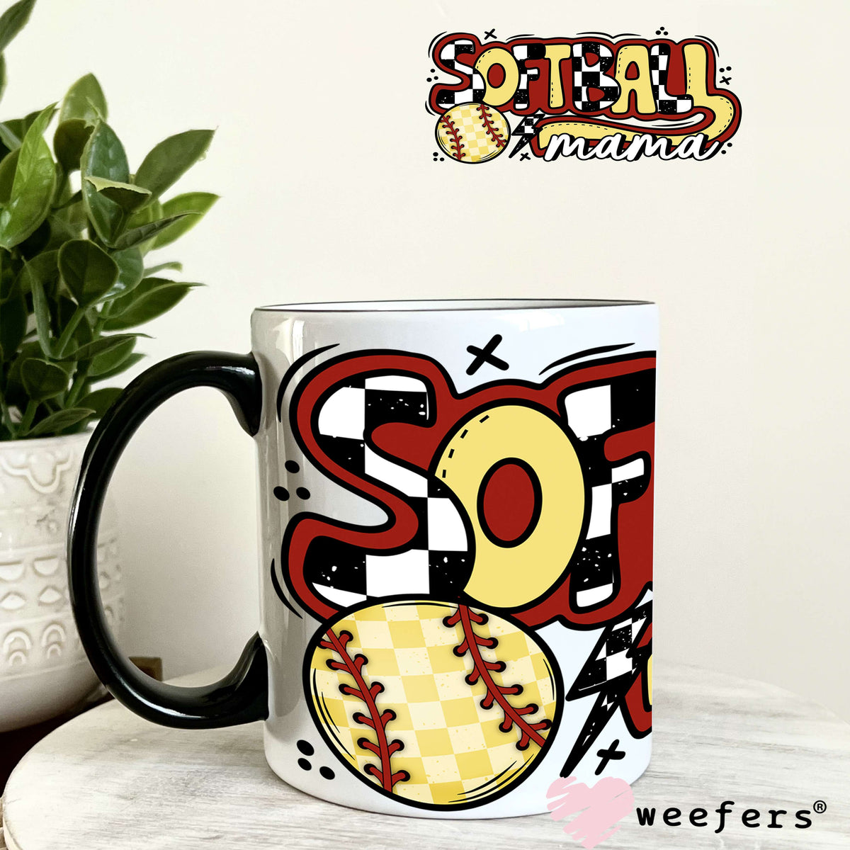 Softball Mama UV DTF Cup Wrap 11oz Coffee Mug Weefers
