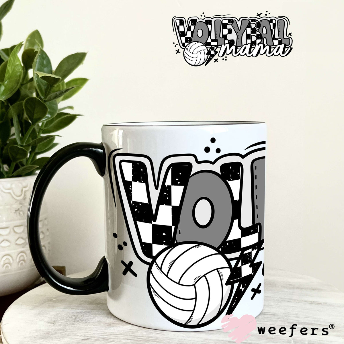 Volleyball Mama UV DTF Cup Wrap 11oz Coffee Mug Weefers