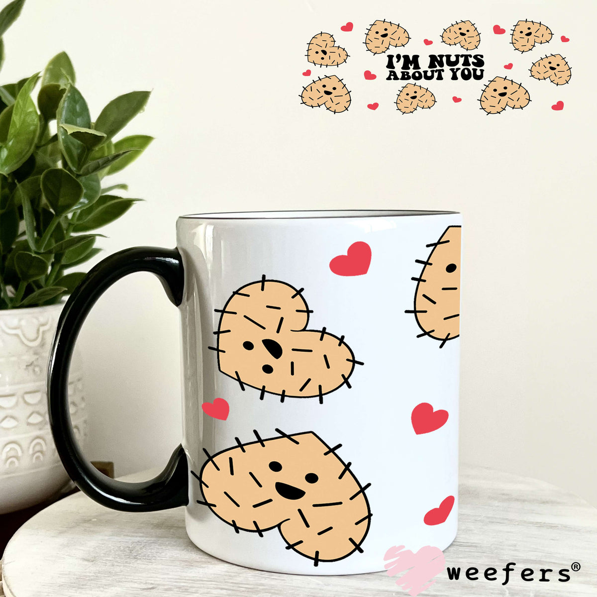 I'm Nuts About You UV DTF Cup Wrap 11oz Coffee Mug Weefers