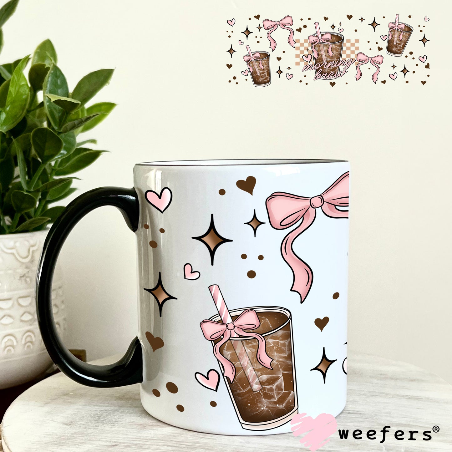 Morning Brew UV DTF Cup Wrap 11oz Coffee Mug Weefers
