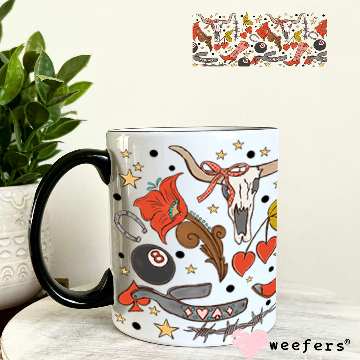 Western Cowgirl Favorite Things UV DTF Cup Wrap - WEEFERS EXCLUSIVE WRAP Weefers