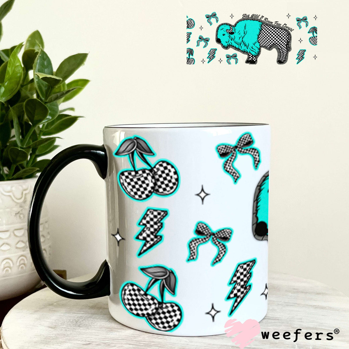 Stay Wild and Roam Free Cowgirl UV DTF Cup Wrap - Weefers Exclusive Wrap Weefers