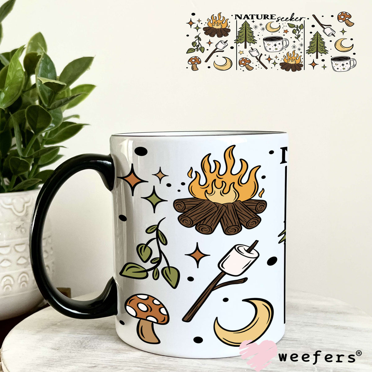 Nature Seeker Camping UV DTF Cup Wrap 11oz Coffee Mug Weefers