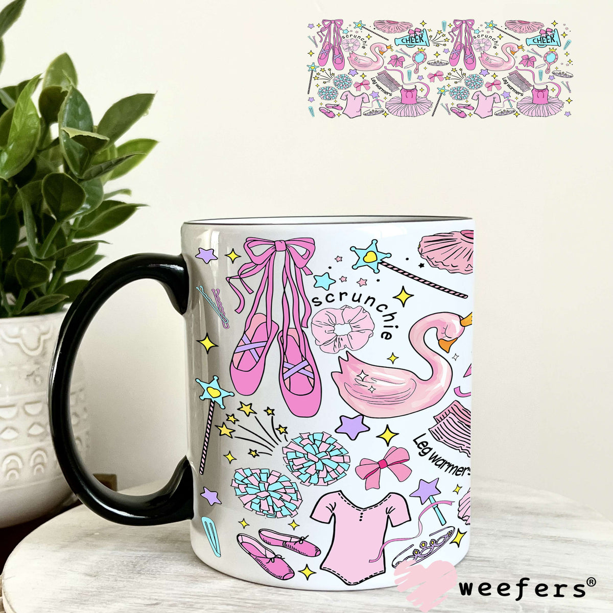 Dance Daily Vibes UV DTF Cup Wrap 11oz Coffee Mug Weefers