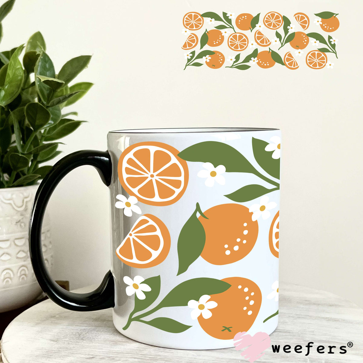 Orange Delight UV DTF Cup Wrap 11oz Coffee Mug Weefers