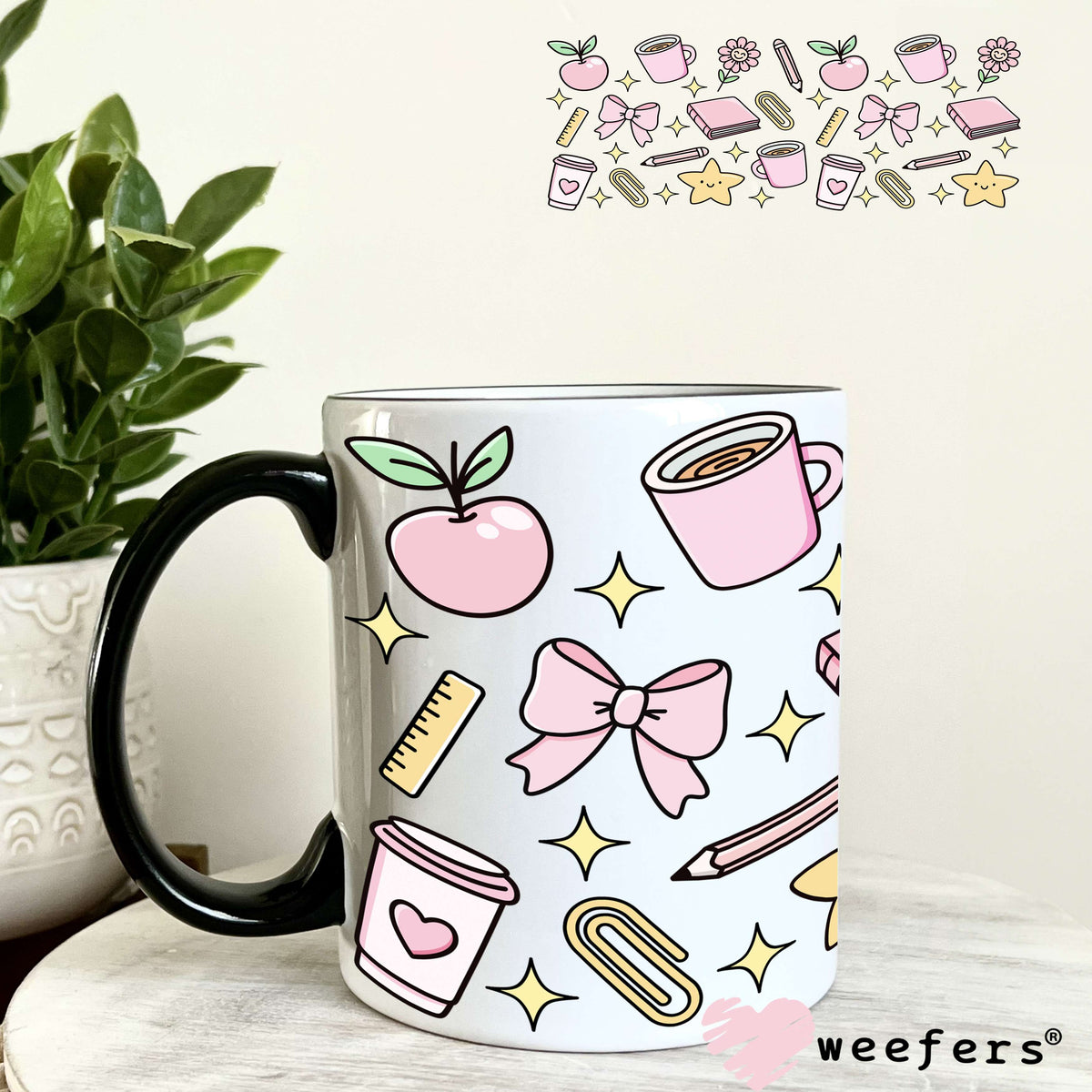 Teacher School Days UV DTF Cup Wrap 11oz Coffee Mug Weefers