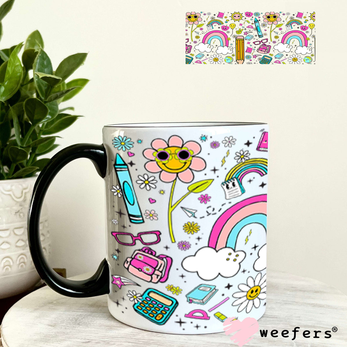 Teacher Vibes UV DTF Cup Wrap - WEEFERS EXCLUSIVE WRAP 11oz Coffee Mug Cup Wrap Weefers
