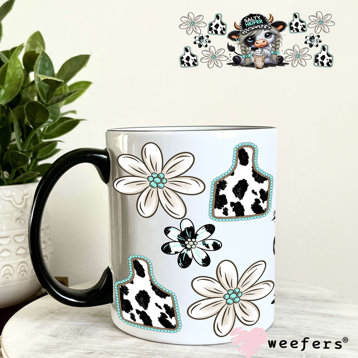 Salty Heifer UV DTF Cup Wrap 11oz Coffee Mug Weefers
