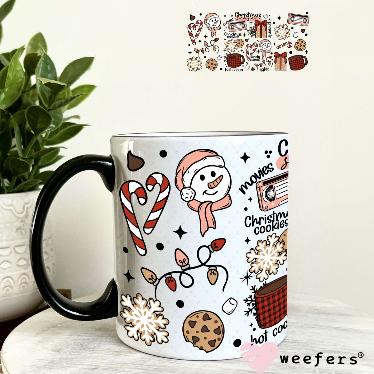 Christmas Favorite Things UV DTF Cup Wrap 11oz Coffee Mug Weefers
