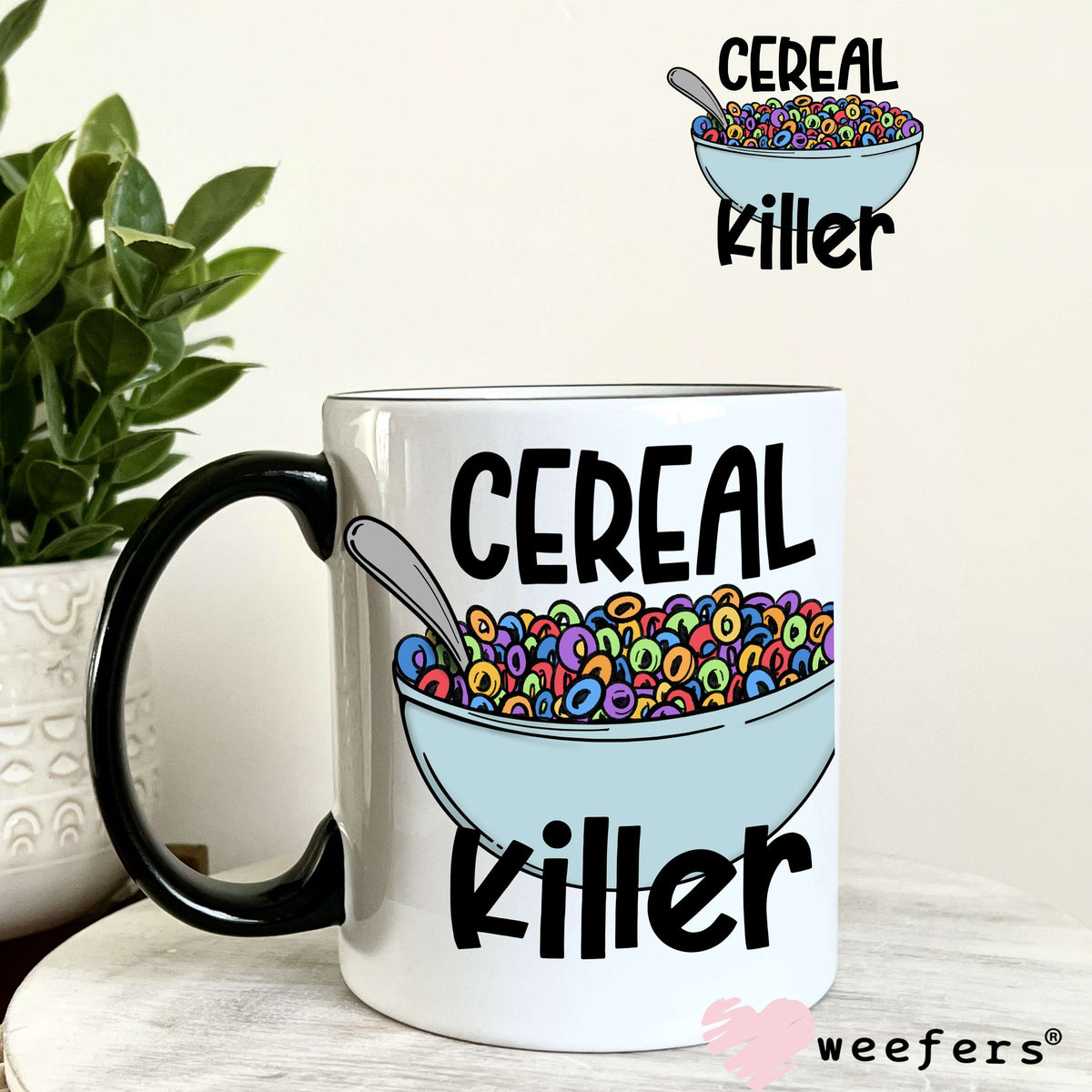 Cereal Killer UV DTF Decal 11oz Coffee Mug Weefers