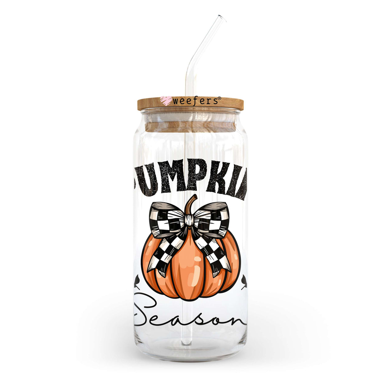Pumpkin Season 20oz Libbey Glass Can, 34oz Hip Sip, 40oz Tumbler, 24oz Cold Cup UV DTF or Sublimation Decal Transfer Weefers