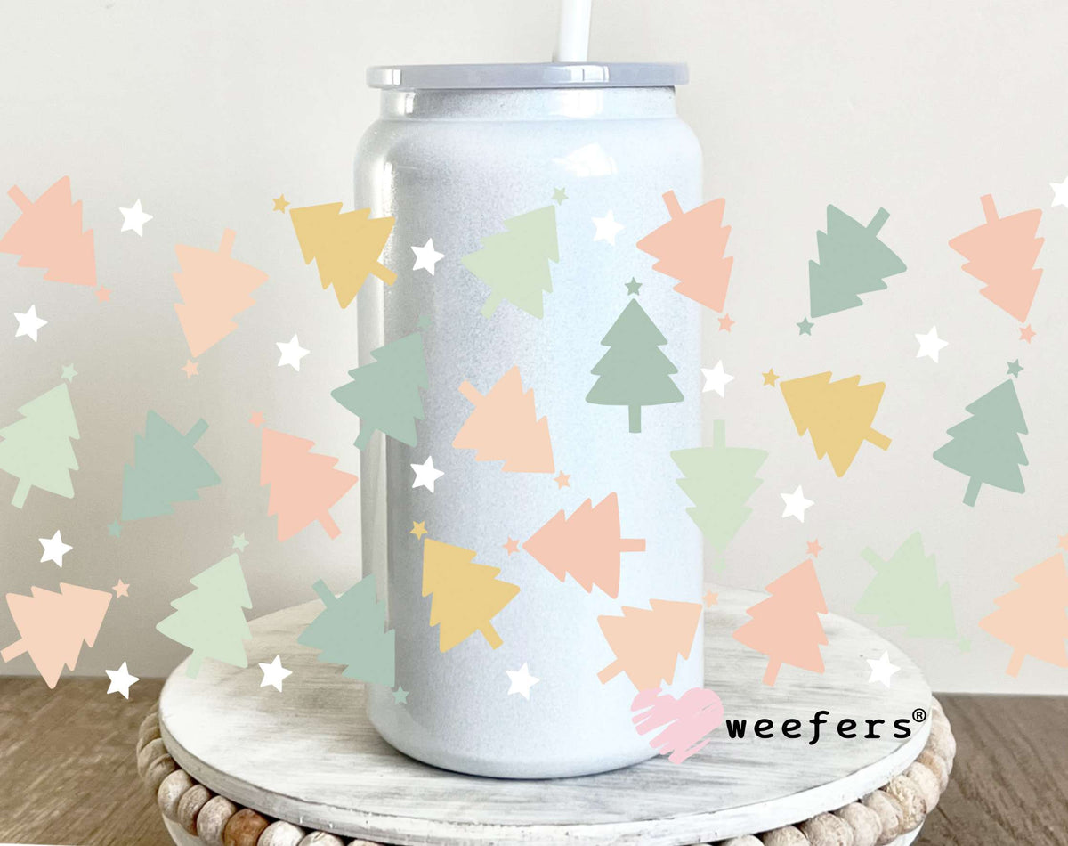 Oh Christmas Tree UV DTF Cup Wrap 16oz Glass Can Generic Weefers