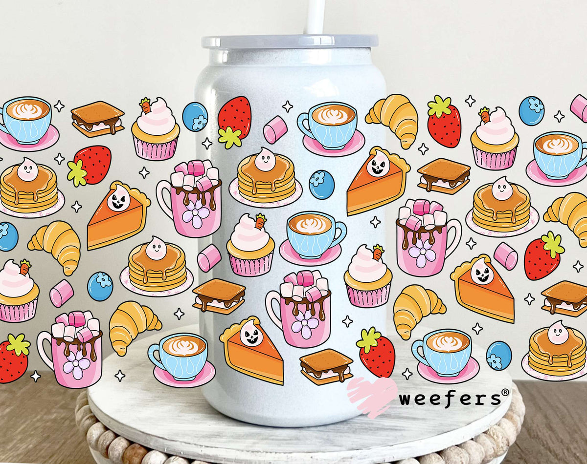 Favorite Desserts UV DTF Cup Wrap 16oz Glass Can Generic Weefers