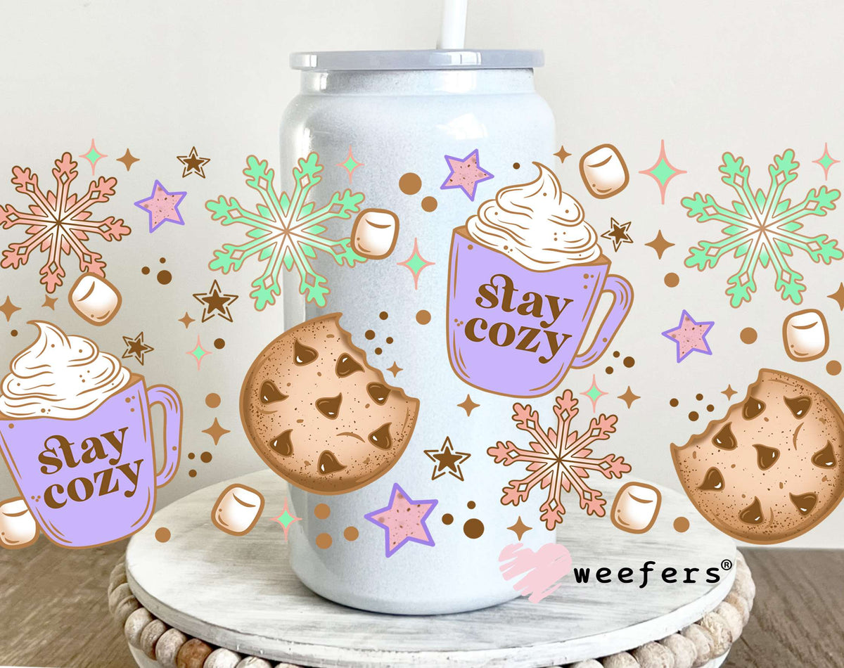 Slay Cozy UV DTF Cup Wrap 16oz Glass Can Generic Weefers
